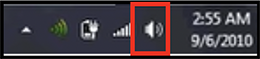 Screenshot showing volume icon